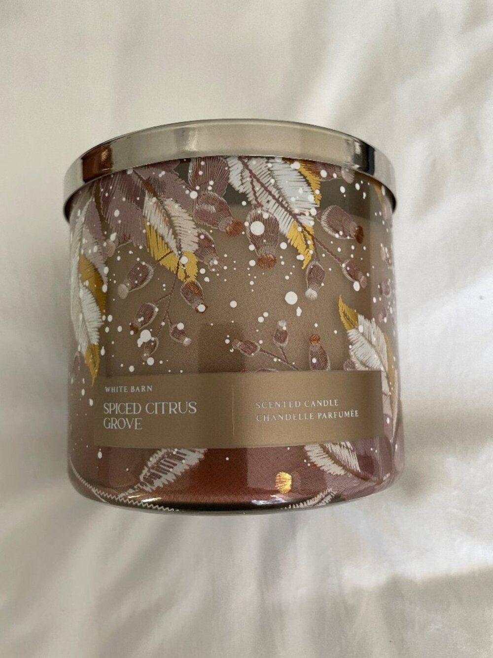 NEW White Barn Spiced Citrus Grove 3 wick candle